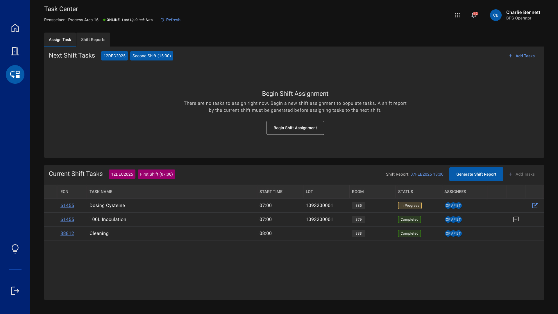 Current Shift in Progress