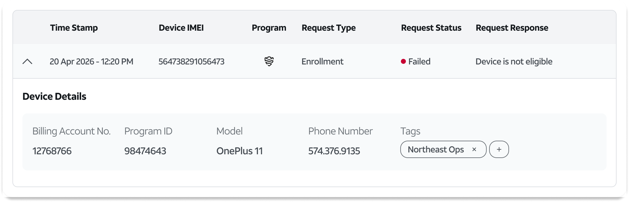 Expanded IMEI