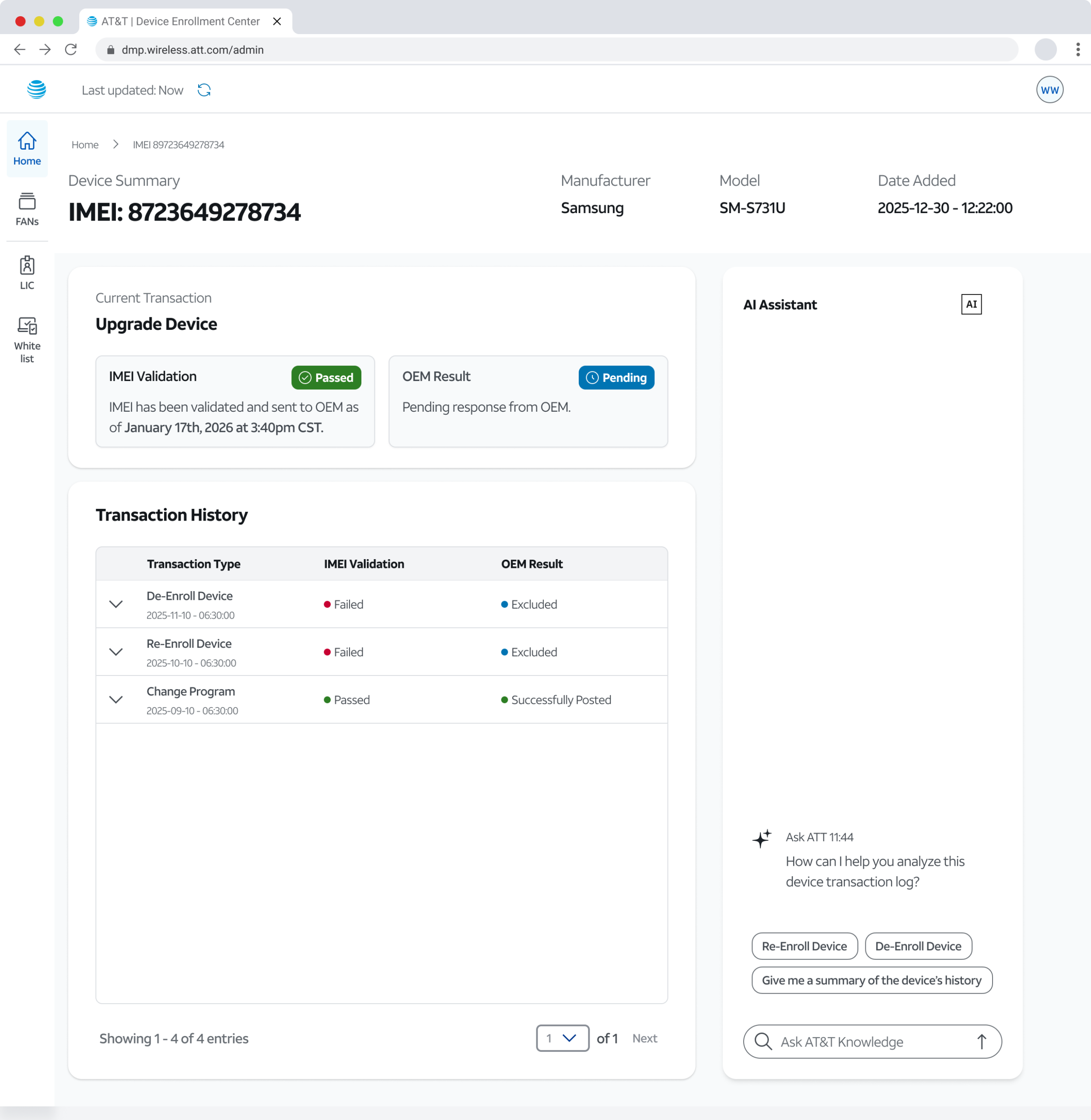 Mock-Up IMEI Validation